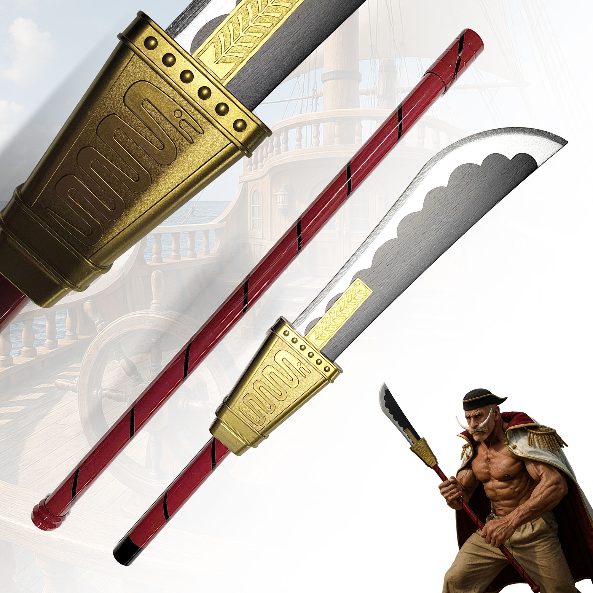 One Piece: Whitebeards Naginata "Murakumogiri" Speer